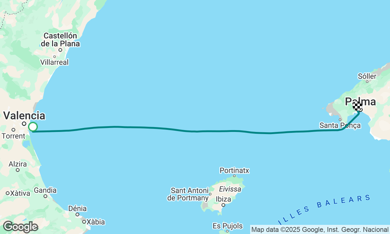 Valencia to Palma
