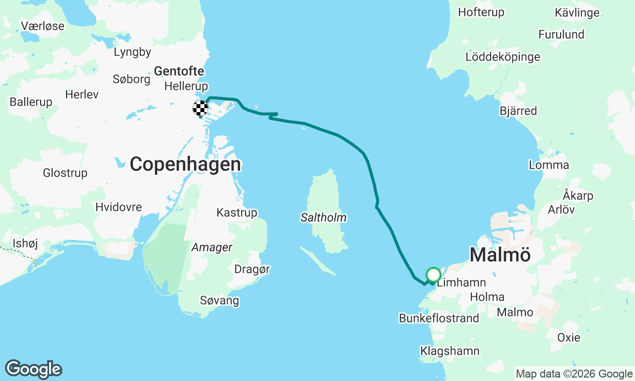 Limhamn, Sweden to Copenhagen, Denmark