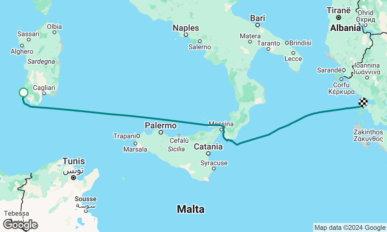 Halcyon Yacht Delivery Southampton to Lefkas Final Leg: Calasetta to Lefkas