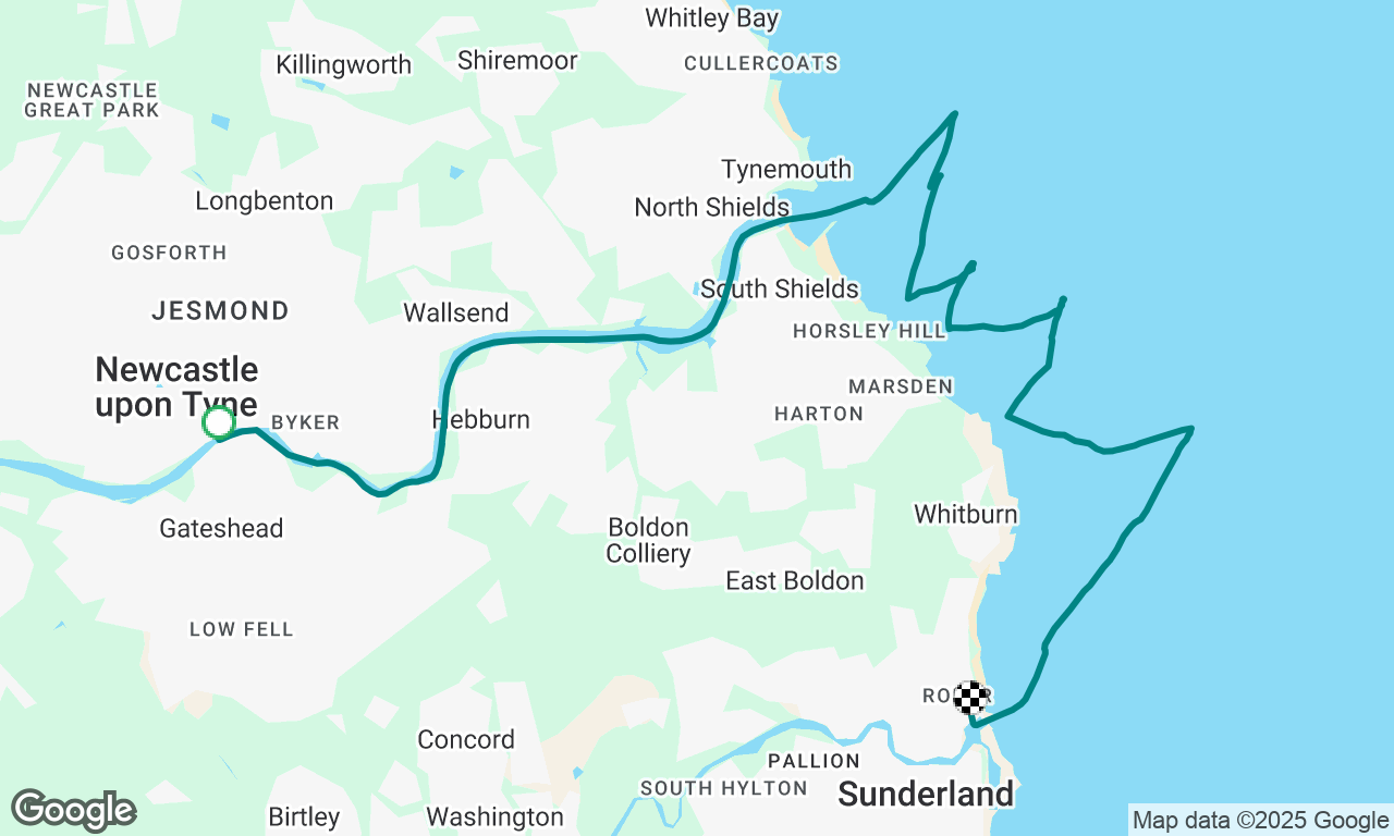 Newcastle to Sunderland