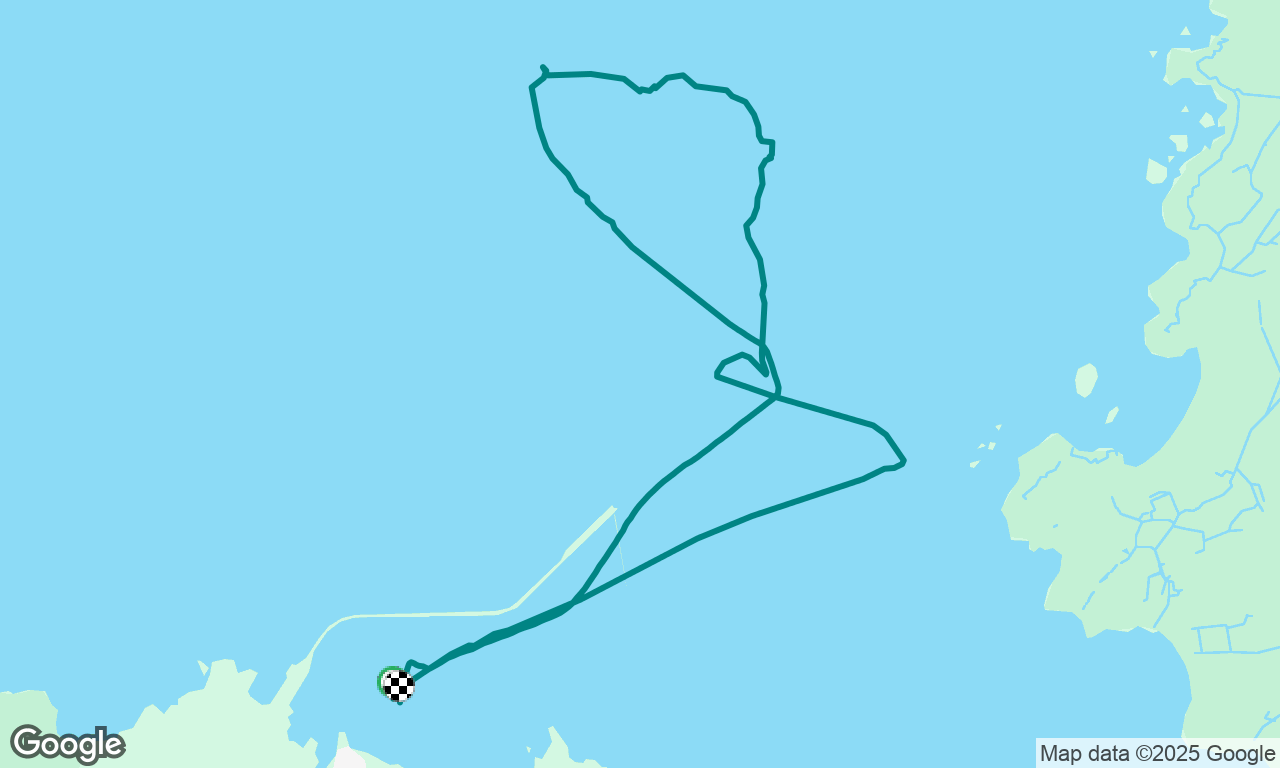 Light wind sail in Holyhead Bay