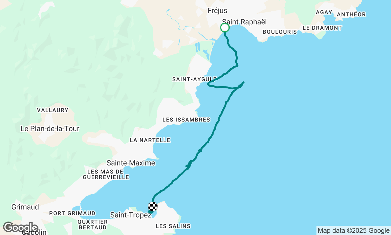 Frejus beach to Canoubieres