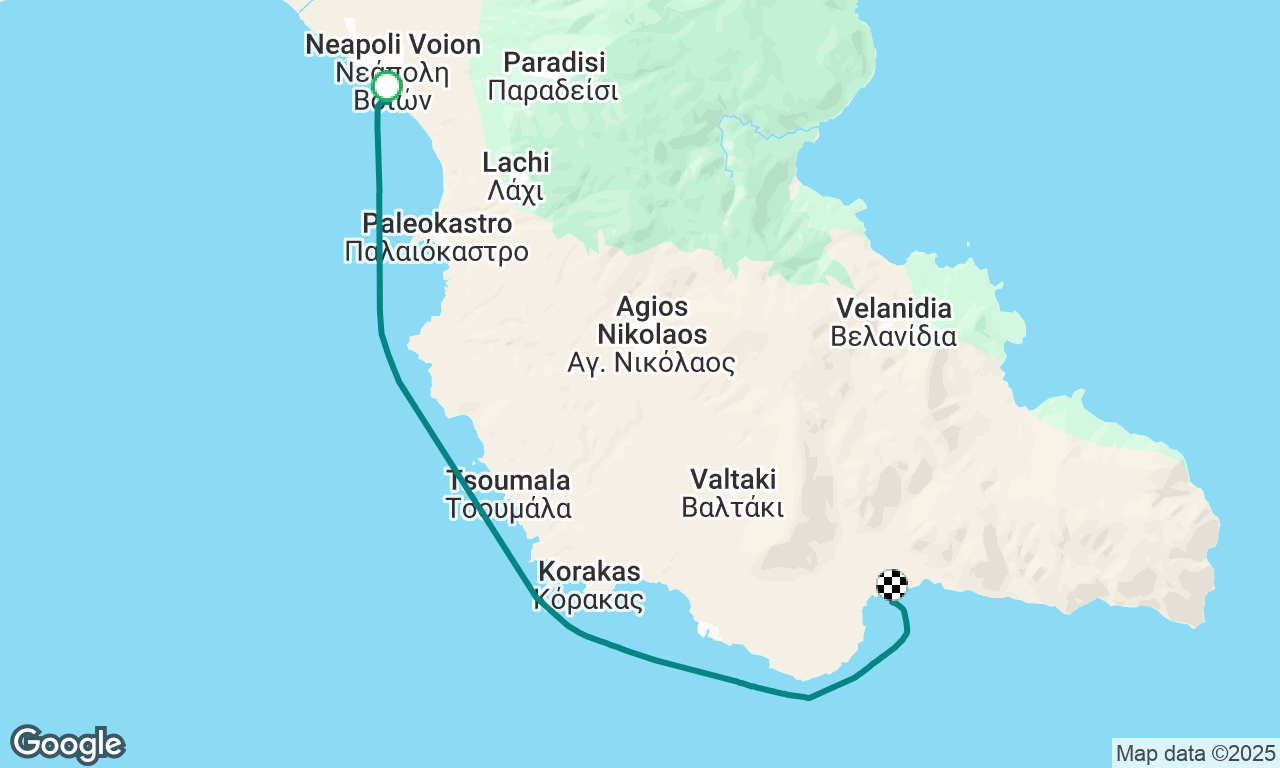 Neapoli Port to Agios Nikolaos