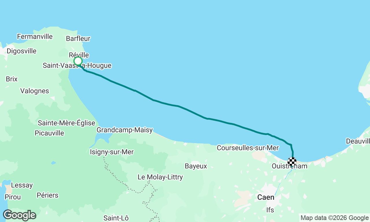 St Vaast to Ouistreham. WOA Rally stage 3