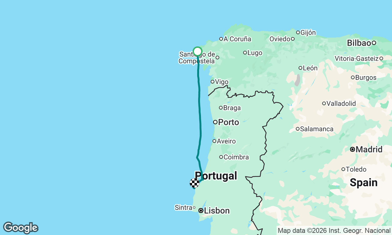 Fisterra to Peniche (via Nazare)