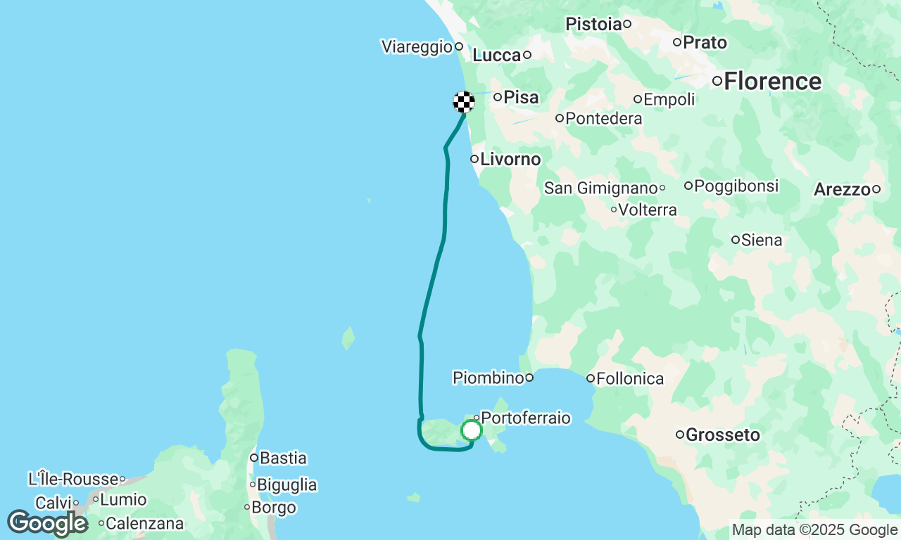 Elba to Pisa