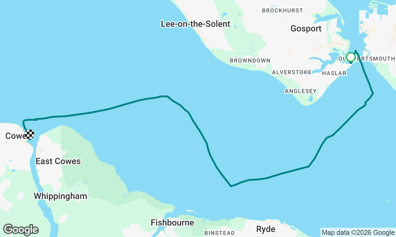 Twister practice sail. Fort Blockhouse to Cowes.