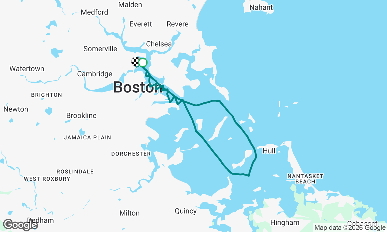 Hingham Bay thru West & Hull Guts