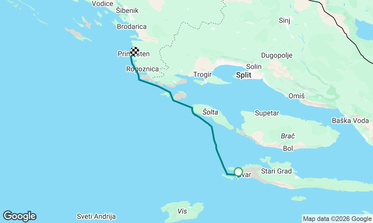Pakleni o. - Primošten (Course CC)