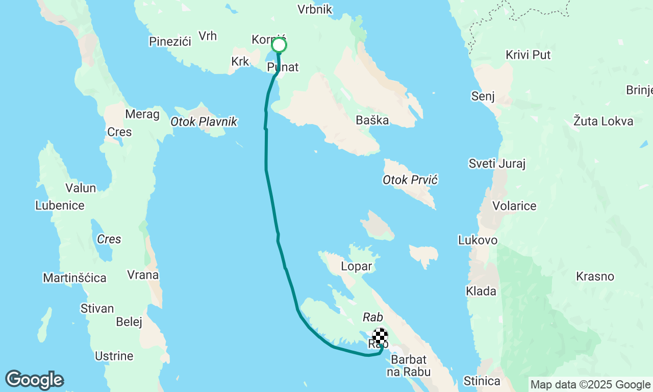 Krk to Rab Town Quay