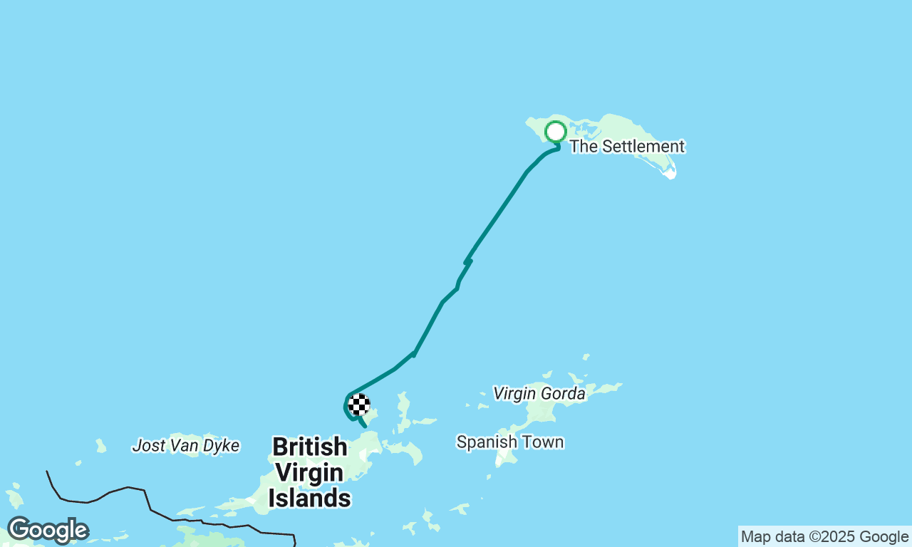Anegada to White Bay Ghana. 