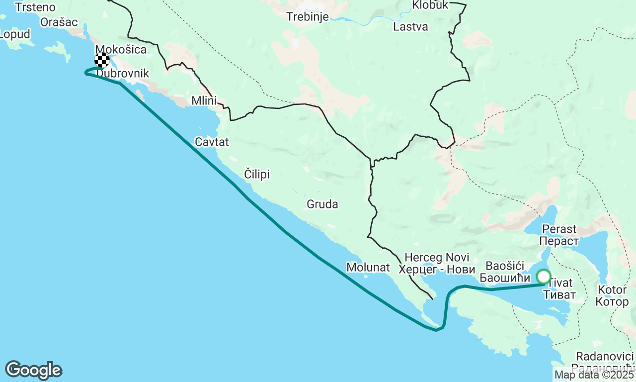 Tivat to Dubrovnik 