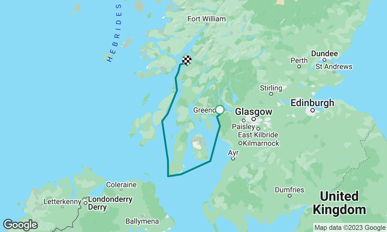 Taeping. 60ft clipper. Inverkip to Oban