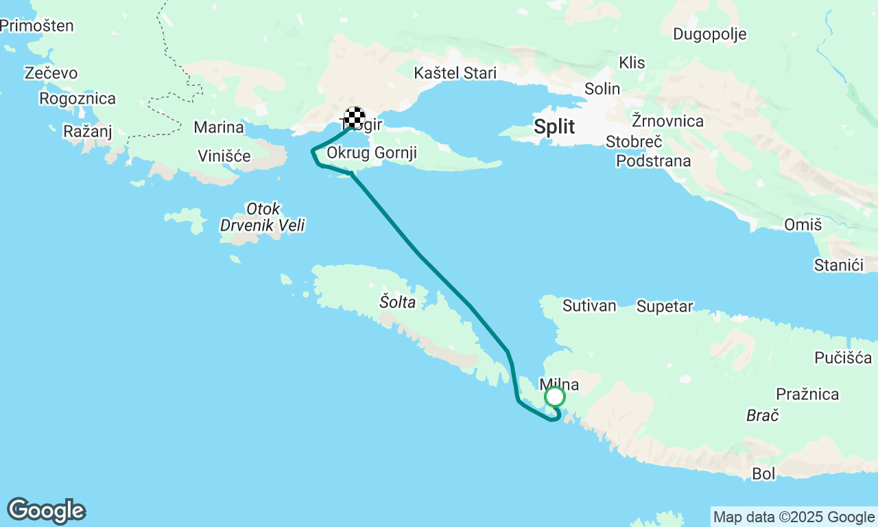 Lučica, Brač to Marina Trogir