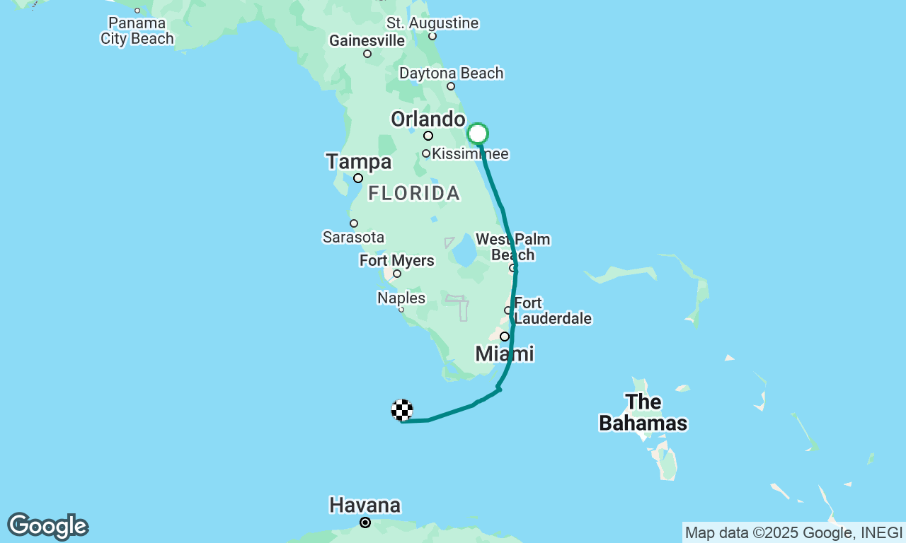 Cape Canaveral to Key West
