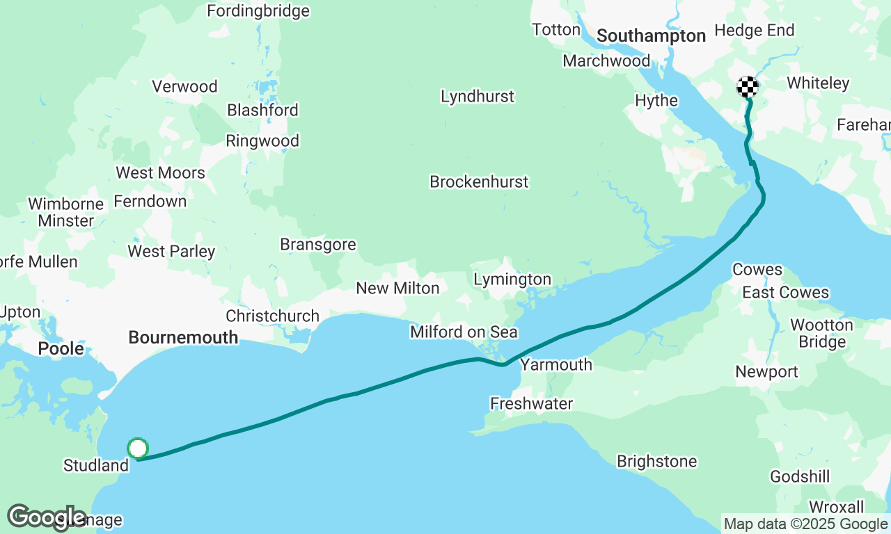 Final day of summer cruise.  Studland to Hamble