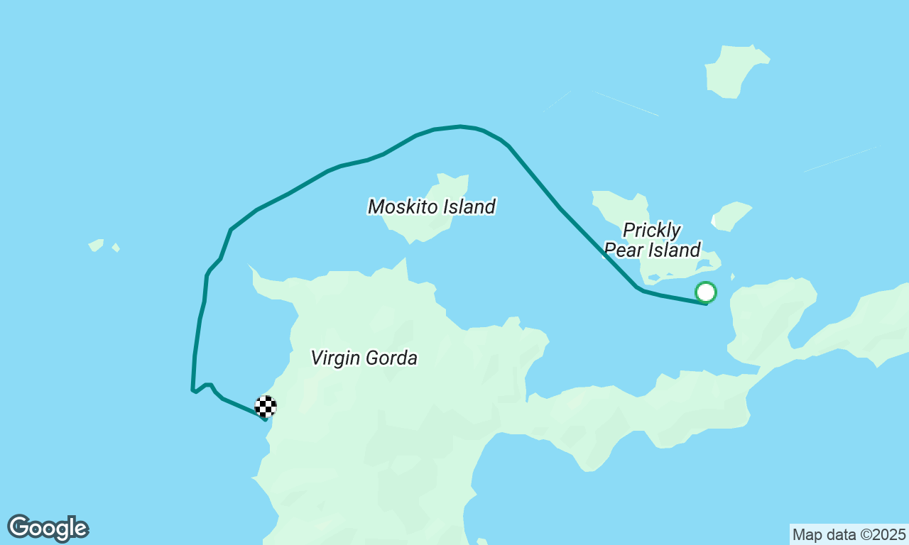 North sound, Bitter End to mountain trunk point Virgin Gorda