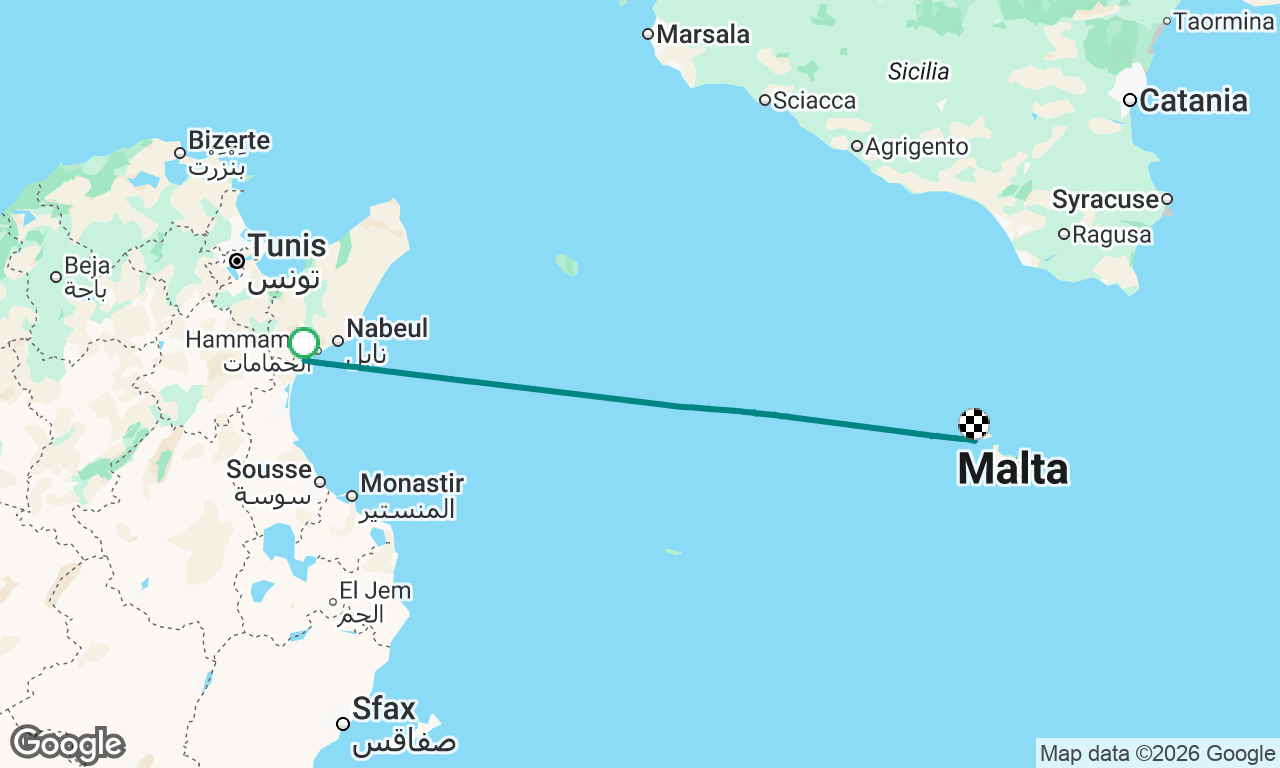 Hammamet to Malta - May 19, 2026