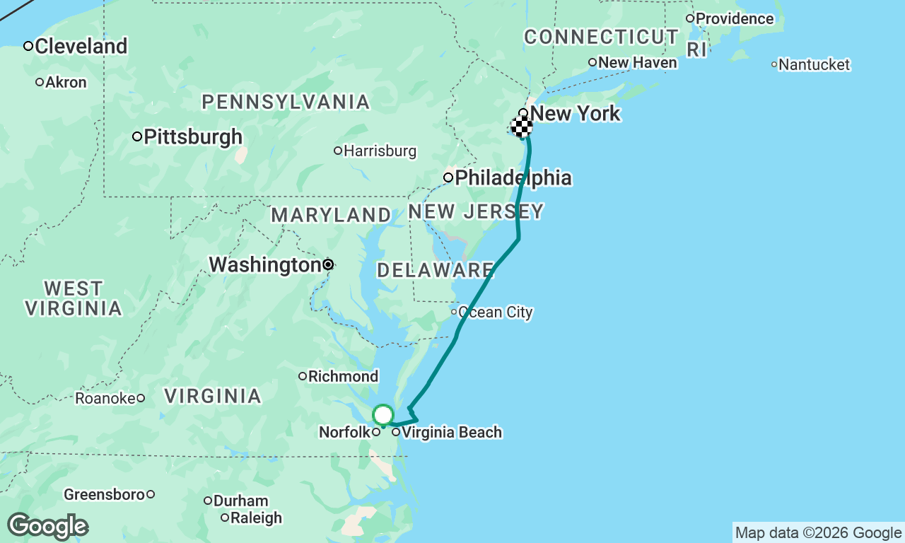 Norfolk to Atlantic Highlands Genesis Voyage Home