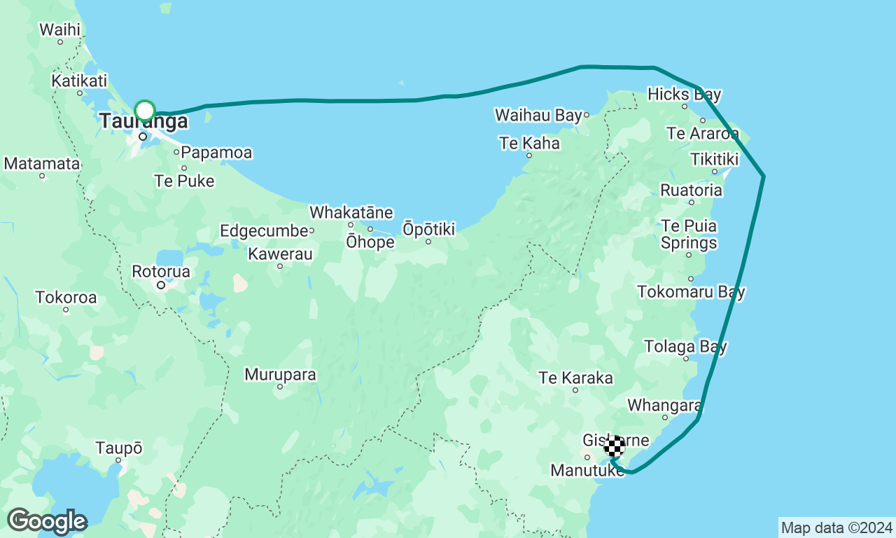 Tauranga to Gisborne