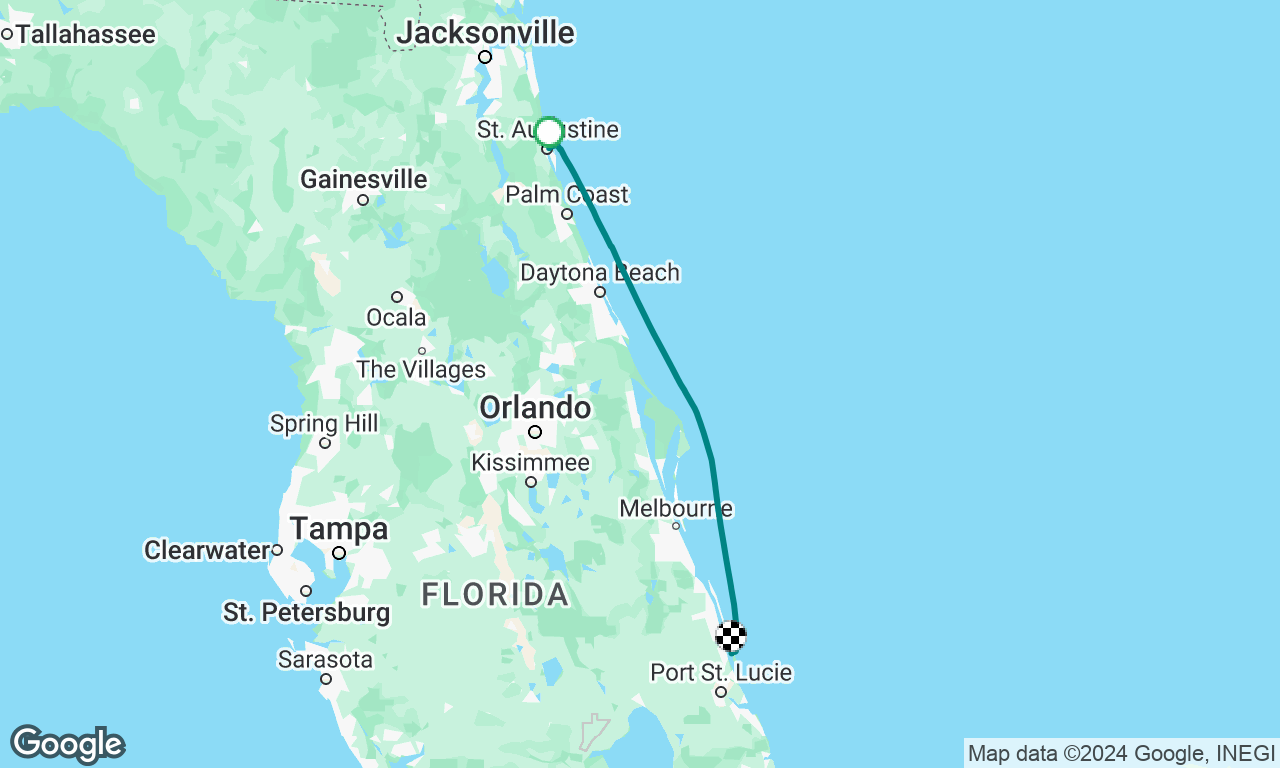 St Augustine - Ft Pierce Overnight