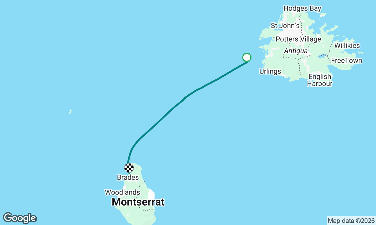 Jolly Harbour, Antigua to Little Bay, Montserrat