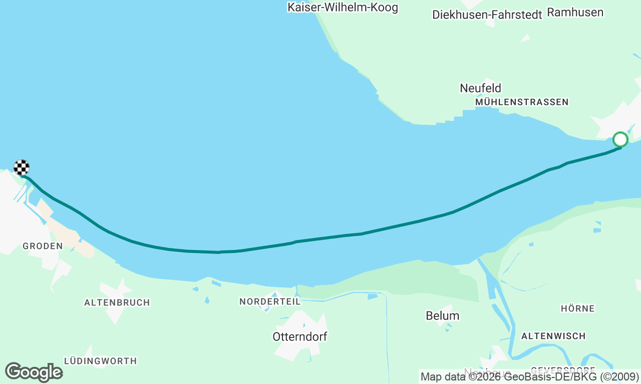 Brunsbüttel nach Cuxhaven