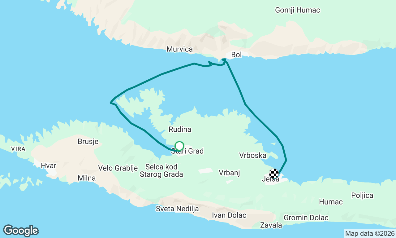Statigrad to Jelsa (parada em Bol)