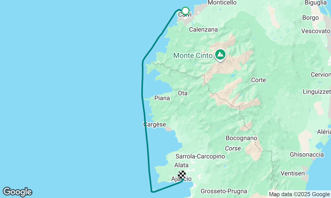Calvi to Ajaccio