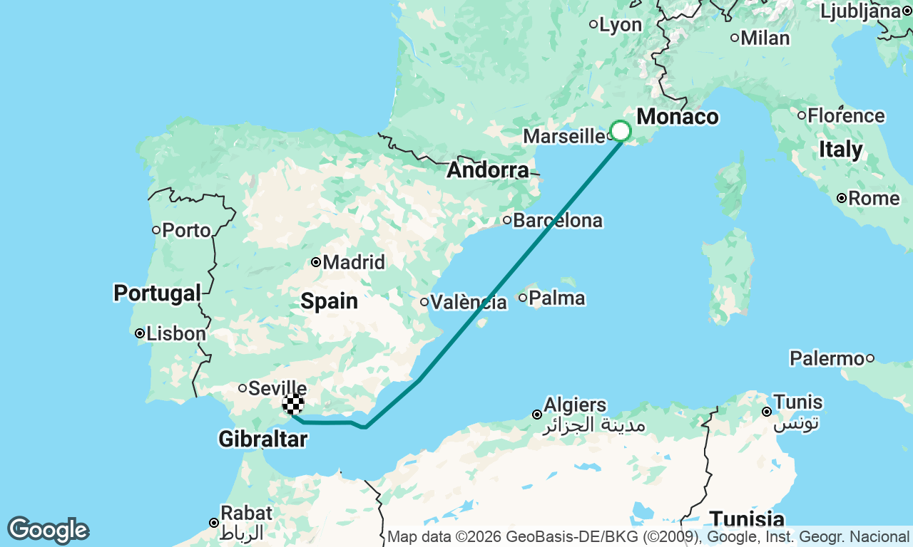 La ciotat, France-Malaga, Spain