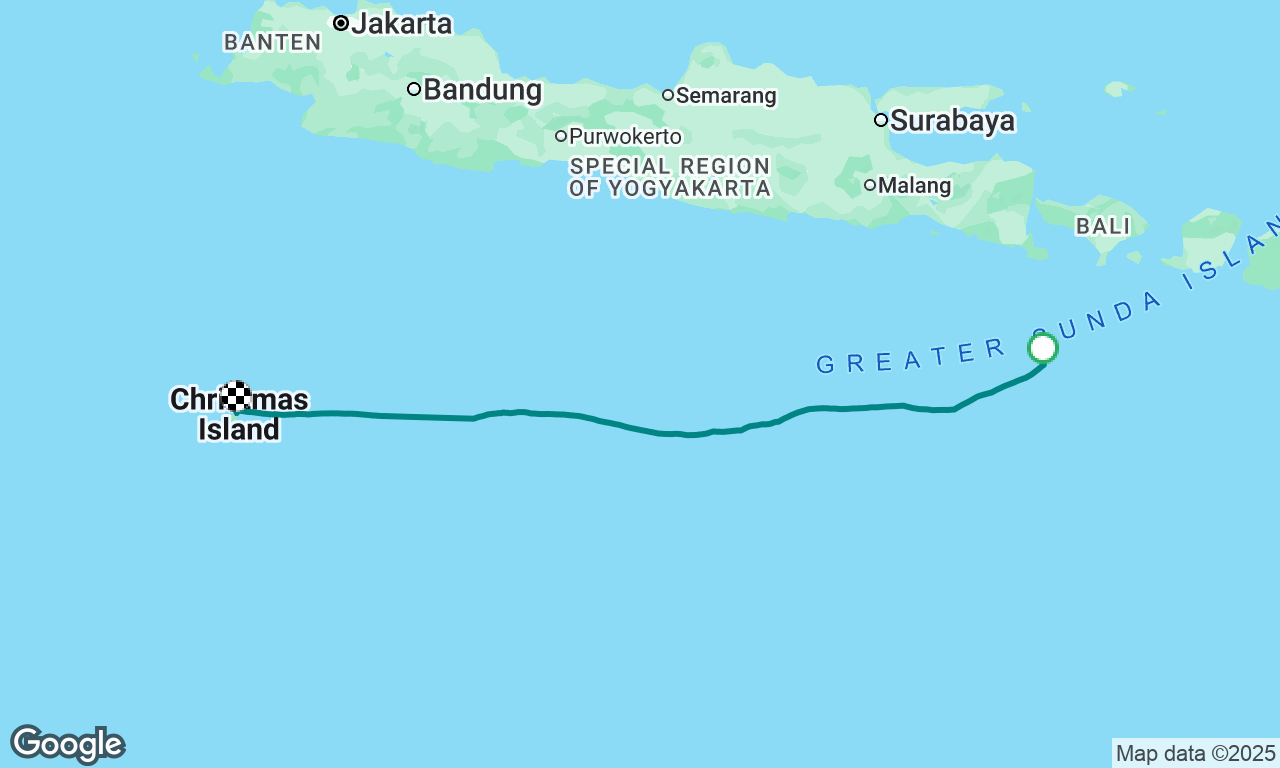 Lombok to Christmas Island