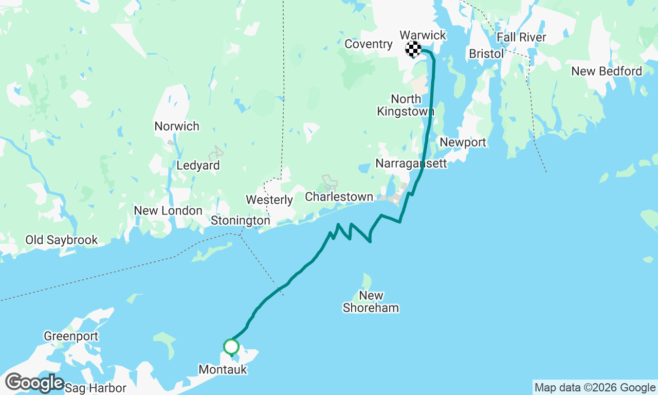 Montauk, NY to East Greenwich, RI