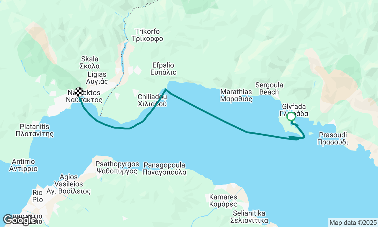 Trizonia to Nafpaktos