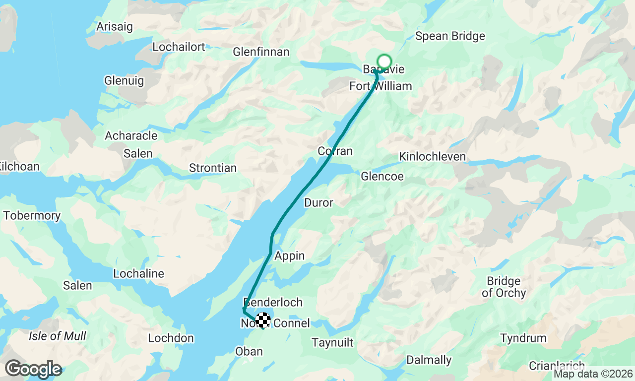 Newcastle to Cardiff Day 5- Fort William to Oban