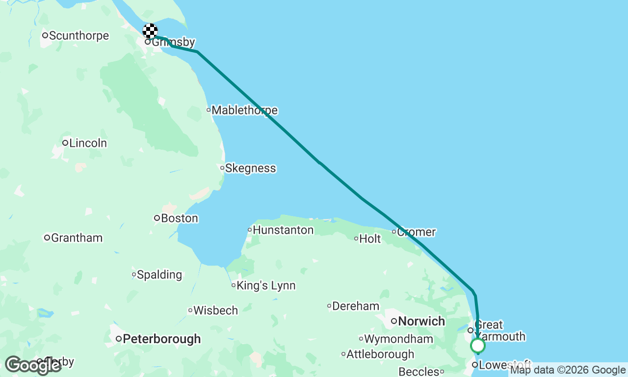 Lowestoft to Grimsby 