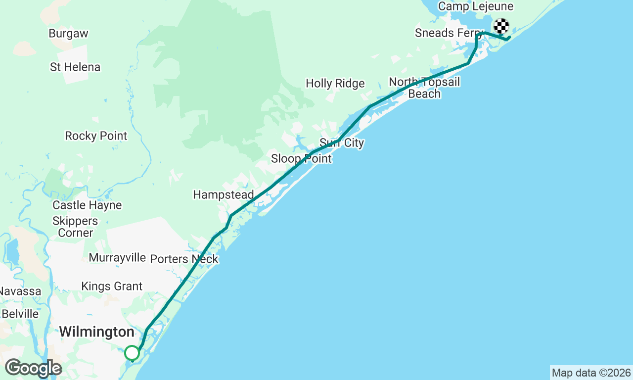 Cruise North - Day 20 - Masonboro to Camp Lejeune
