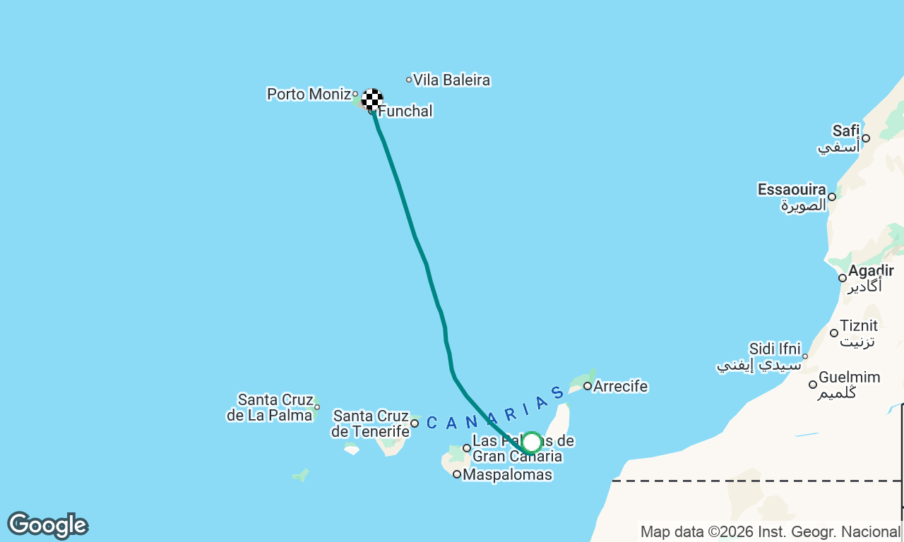Fuerteventura(Moro Jable) to Madeira(Funchal)
