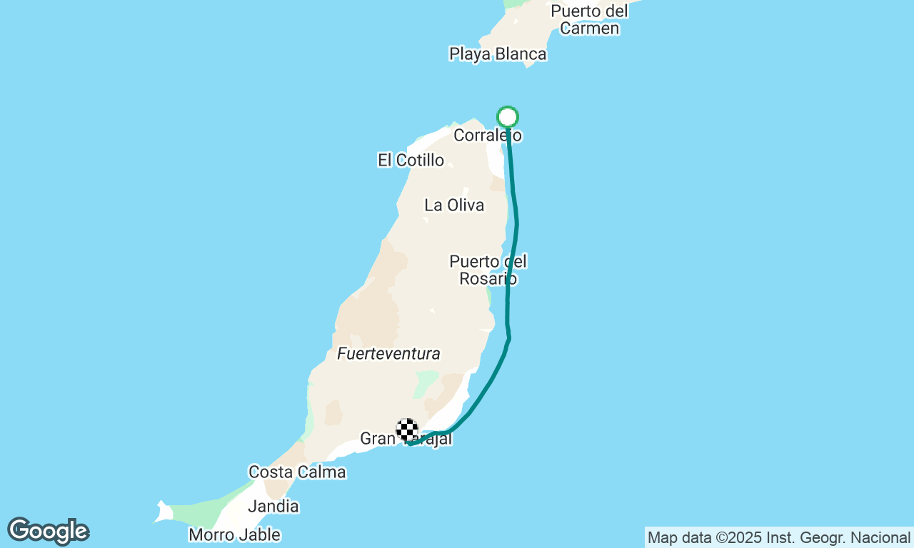 Las lobos island anchorage to Gran Tarajal