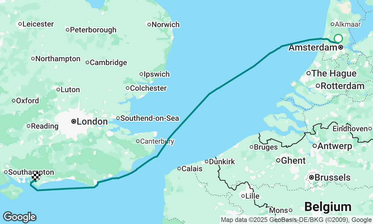 Amsterdam to Chichester