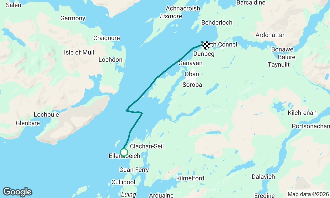 Windy sail back from Easdale