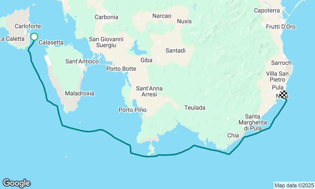 Isola di San Pietro to anchor at Pula