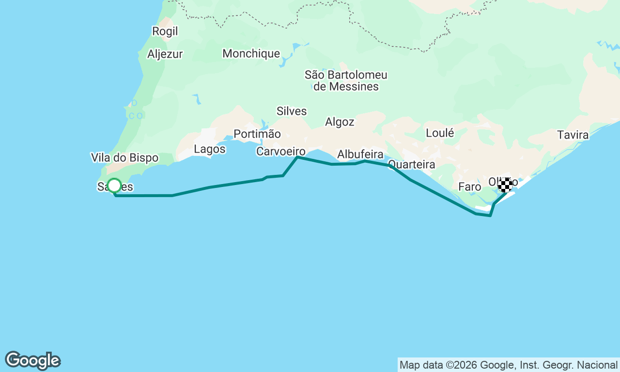 Enseada de Sagres to Culatra (Olhão)
