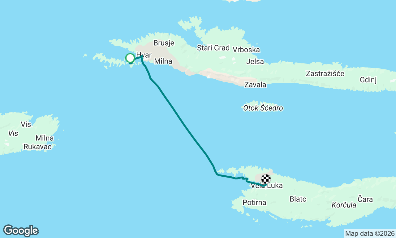 Hvar- Vela Luka (Course CC)