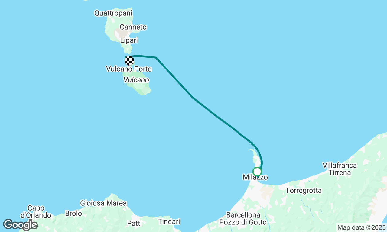 Milazzo to Baie di Ponente, Vulcano, Sicily