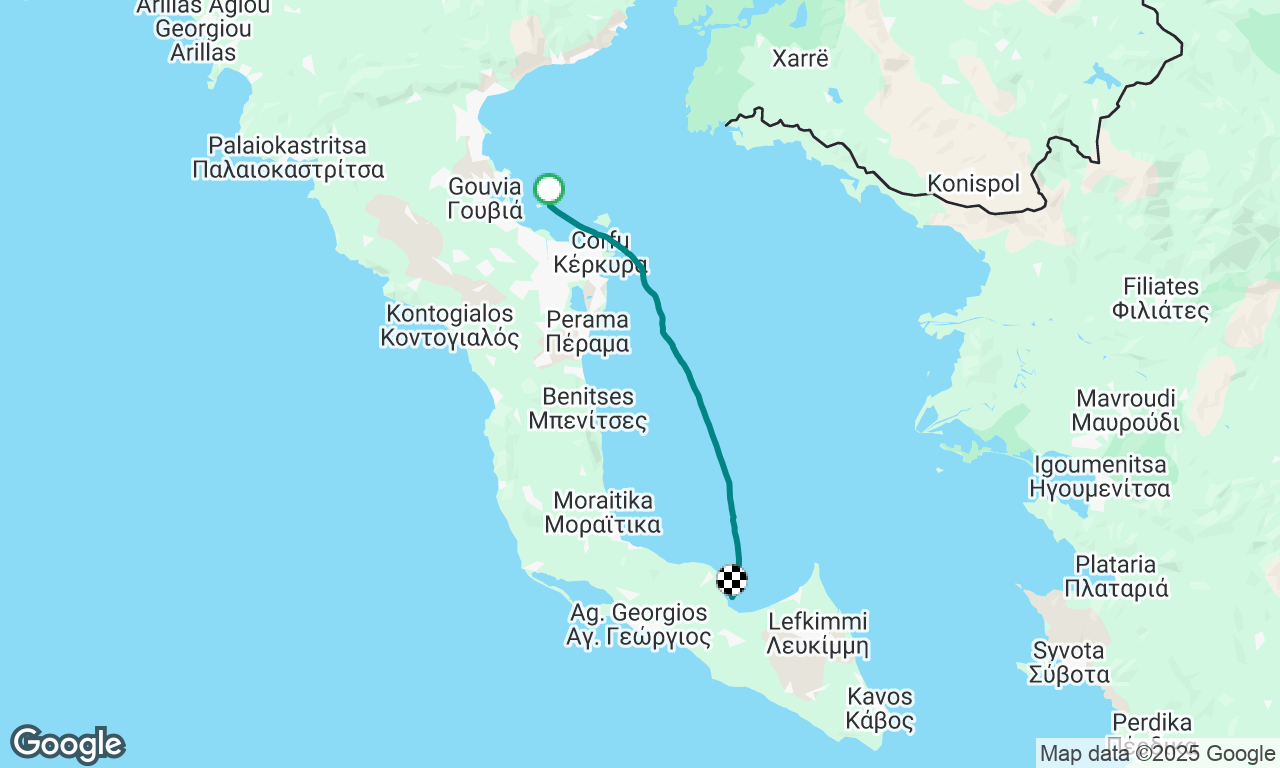 Corfu to Petriti 
