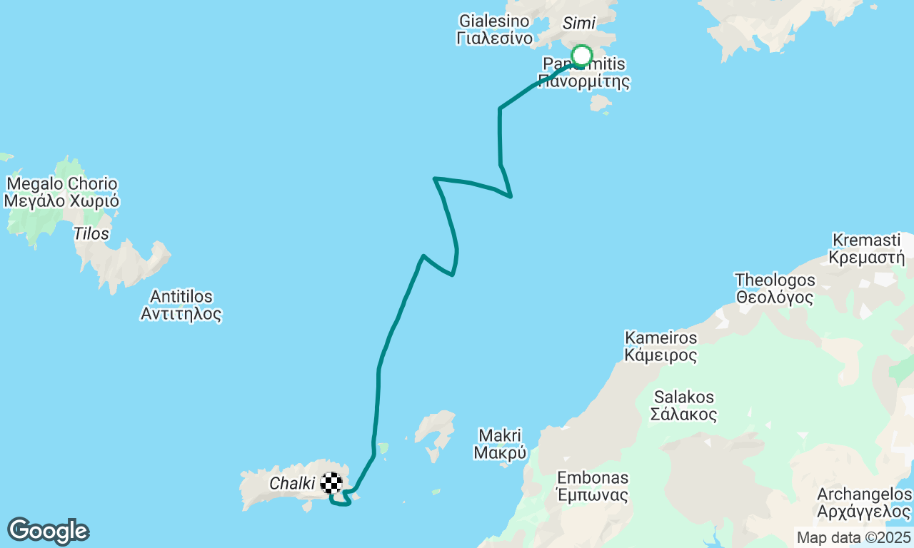 Panomitis, Smyri to Chalki (3rd Amel Sail)