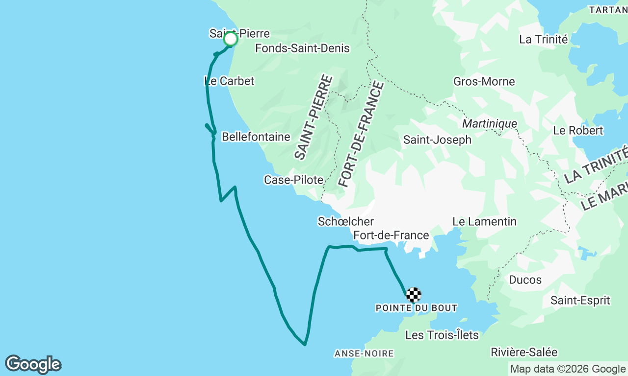 Saint-Pierre -> Pointe du bout