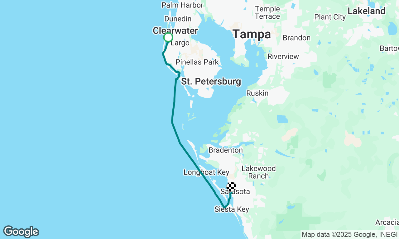 Clearwater to Sarasota Bay