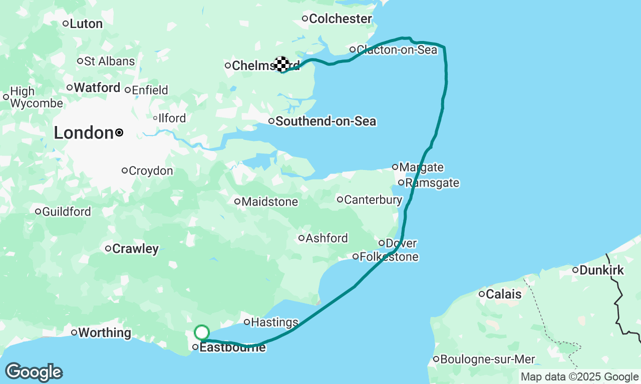 Eastbourne to Osea Island