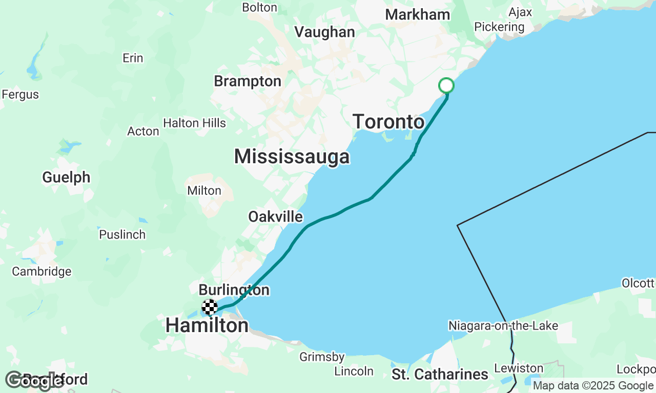 Bluffers Park to Hamilton